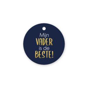 mijn vader is de beste | 60 mm - papertag
