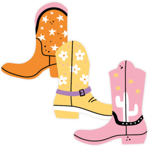 lucky boots stickers | 74 mm - 6 stuks