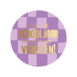 schooljaar niet vergeten stickers | 50 mm - 6 stuks