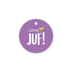 lieve juf |  papertag rond