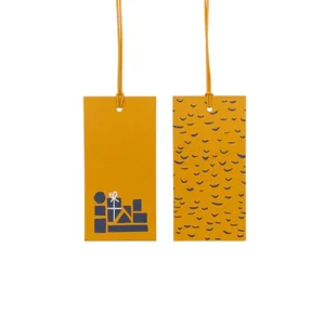 Papertag Sinterklaas - goudgeel |  per stuk