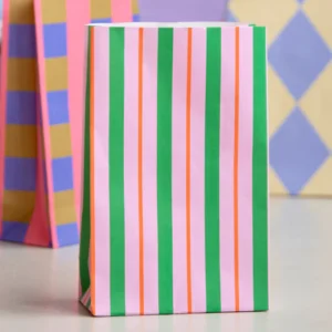 Blokbodemzak balanced stripes L | 1 stuk